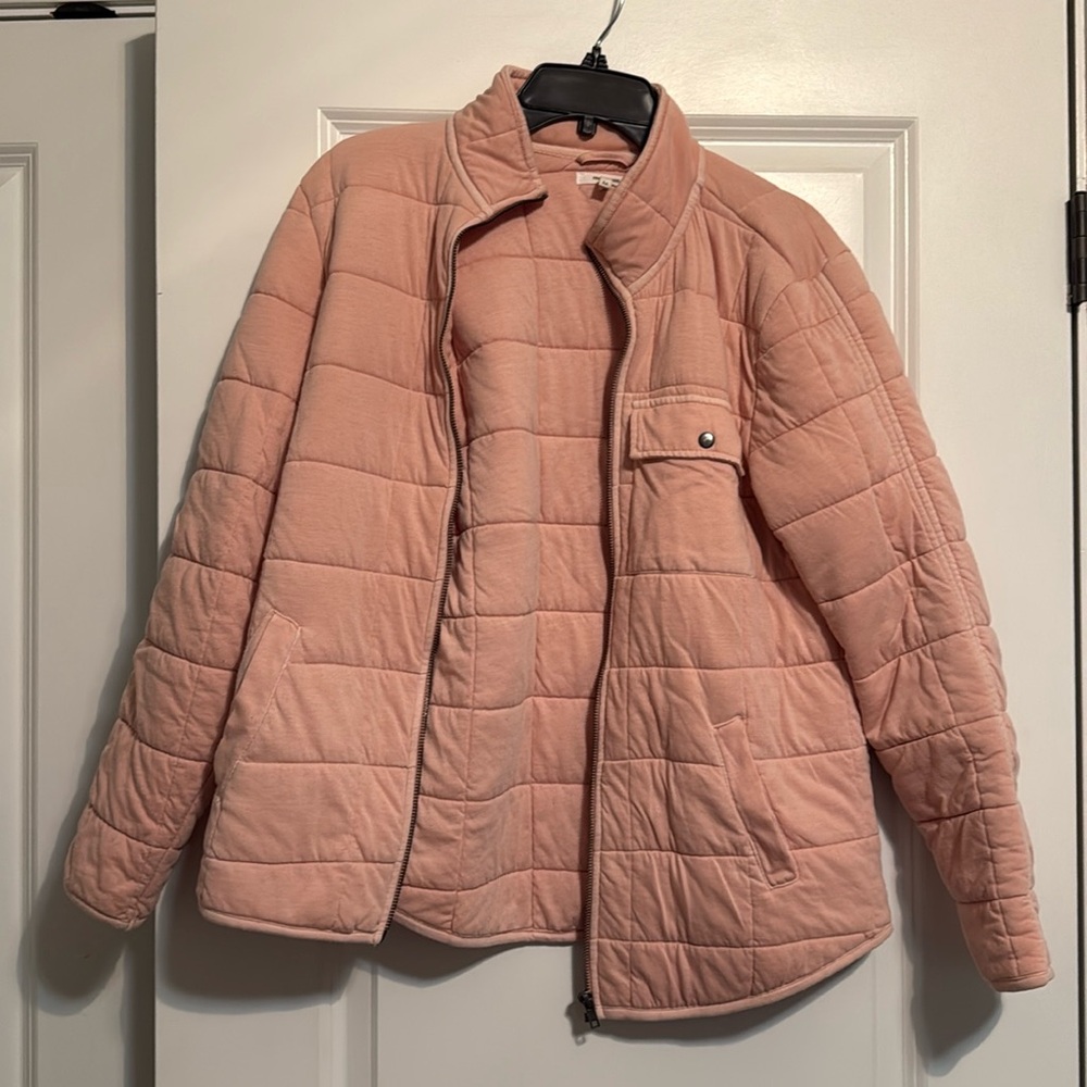 Pink Quilt Zip Up Jacket